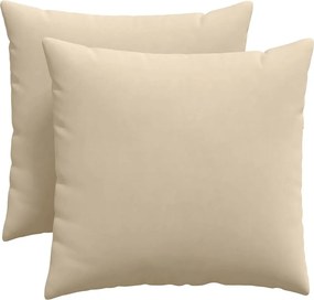 vidaXL Μαξιλάρι Καναπέ 2 pcs Κρεμ 50 x 50 cm ύφασμα