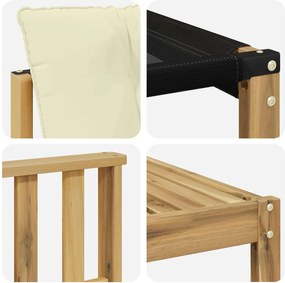 vidaXL Σειρά Καναπέ Εξωτερικού με μαξιλάρι 9 pcs Λευκό και Κρεμ