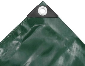 vidaXL Μουσαμάς 650 γρ./μ.² Πράσινος 4 x 7 μ.