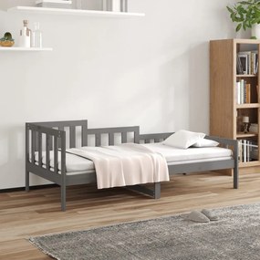 vidaXL Καναπές Κρεβάτι Γκρι 80 x 200 εκ. από Μασίφ Ξύλο Πεύκου