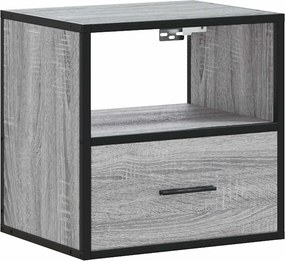 vidaXL Επίτοιχο κομοδίνο Grey Sonoma 40x31x39,5 cm