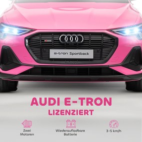 HOMCOM Ηλεκτρικό Παιδικό Αυτοκίνητο 12V Audi E-tron με Τηλεχειριστήριο, Ζώνη Ασφαλετίας, για 3-5 ετών