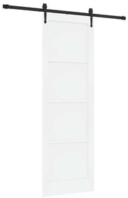 vidaXL Συρόμενη Πόρτα Λευκό και μαύρο 78 x 232 cm