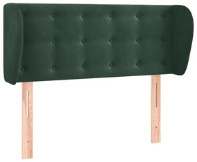 Κεφαλάρι με Πτερύγια Σκούρο Πράσινο 103x23x78/88 εκ. Βελούδινο 3117623