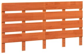 vidaXL Κεφαλός Βερνικωμένος Καφέ 140 cm από Στερεό Ξύλο Πεύκου