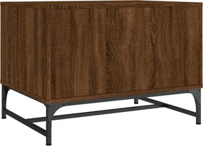 vidaXL Coffee Table Brown Oak Medium Engineered wood, glass, steel