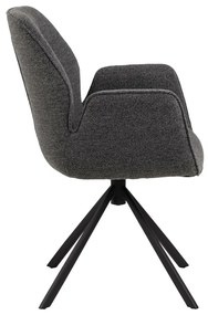 Καρέκλα Oakland 916, Γκρι, Ανθρακί, 91x61x59cm, 9 kg, Ταπισερί, Μεταλλικά, Μπράτσα | Epipla1.gr