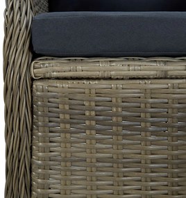 vidaXL Σετ Τραπεζαρίας Κήπου 7 Τεμαχίων Καφέ