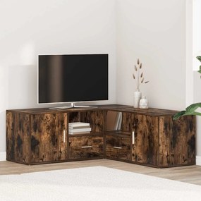 vidaXL Γωνιακό Έπιπλο Καπνιστή δρυς 200x40x45 εκ. από Επεξεργ. Ξύλο