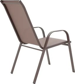 Τραπεζαρία Valor-Calan σετ 5τεμ μέταλλο-textilene καφέ