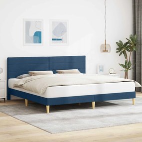 vidaXL Σκελετός Κρεβατιού Μπλε 180 x 200 cm Ύφασμα