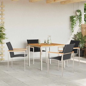 vidaXL Σέτ φαγητού για κήπο 5 pcs Σταθερό Ξύλο Ακακίας