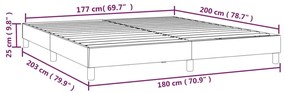 Σκελετός Κρεβατιού Χωρίς Στρώμα Μπλε 180x200 εκ.Υφασμάτινο - Μπλε