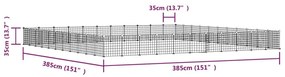 Κλουβί Κατοικίδιων με 44 Πάνελ + Πόρτα Μαύρο 35 x 35εκ Ατσάλινο - Μαύρο