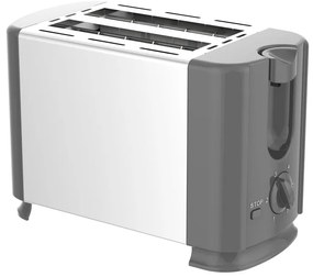 Τοστιέρα ψωμιού Rosberg R51440GS, 700W, 2 φέτες, 6 επίπεδα, Μη θερμαινόμενη εξωτερική επιφάνεια, Λευκό/γκρι