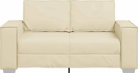 vidaXL Διθέσιος καναπές Κρεμ 160 cm Τεχνητό Δέρμα