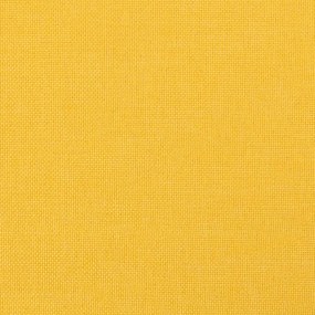vidaXL Υποπόδιο Μουσταρδί&Πορτοκαλί 45x29,5x39 εκ Ύφασμα & Συνθ. Δέρμα
