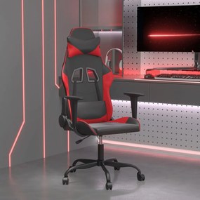Καρέκλα Gaming Μασάζ Μαύρο/Κόκκινο από Συνθετικό Δέρμα