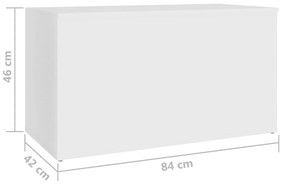 Μπαούλο Αποθήκευσης Λευκό 84 x 42 x 46 εκ. Επεξεργασμένο Ξύλο - Λευκό