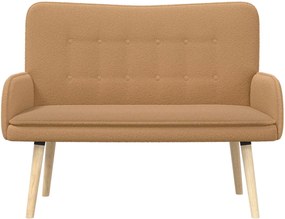vidaXL Καναπές 2 ατόμων Μπεζ 115 x 61 x 87 εκ. Μπουκλέ