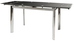 Τραπέζι Alpino Μαύρο 120(180) x 80 x 76