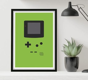 Πόστερ &amp; Κάδρο Game Boy GM023 30x40cm Μαύρο Ξύλινο Κάδρο (με πόστερ)