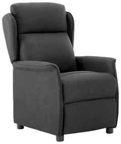 vidaXL Πολυθρόνα Recliner Σκούρο Γκρι Ύφασμα