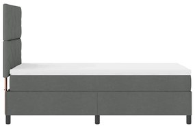 vidaXL Κρεβάτι με Σπαστό Ύφασμα Σκούρο Γκρι 100x200 εκ.