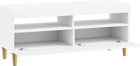 vidaXL Ντουλάπα LED Τηλεόρασης Λευκό Επεξεργασμένο Ξύλο