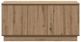 vidaXL Ντουλάπα Τηλεόρασης με LED artisan δρυς 100 x 38 x 49 εκ.