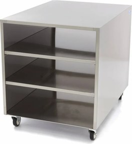 Stainless Steel Machine Table - 60 x 80cm - 120kg Load Capacity - on Wheels