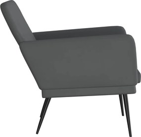 vidaXL Πολυθρόνα Γκρι 61 x 78 x 80 εκ. από Συνθετικό Δέρμα