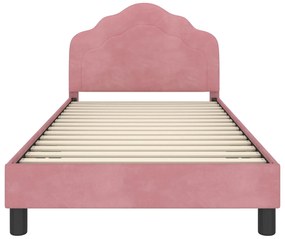 vidaXL Κρεβάτι Παιδικής Κρεβατοκάμαρας με Κεφαλάκι Ροζ 90 x 190 cm