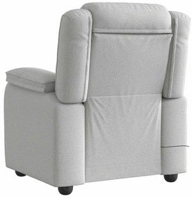 vidaXL καρέκλα ανάκλισης μασάζ Cloud Grey Fabric
