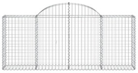 vidaXL Συρματοκιβώτια Τοξωτά 18 τεμ. 200x30x80/100 εκ. Γαλβαν. Ατσάλι