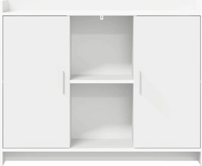 vidaXL Πλαϊνό γραφείο Λευκό 98,5 x 33 x 80 εκ Επεξεργασμένο Ξύλο