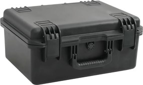 vidaXL Θήκη Πτήσης Φορητή Μαύρη 49x38x23 εκ. από Πολυπροπυλένιο