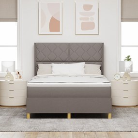 vidaXL Κρεβάτι με Στρώμα & LED Ταμπά 160x200 εκ Fabrics