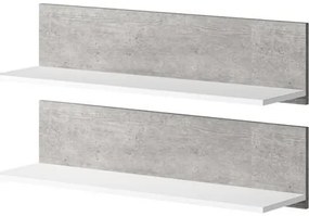 Σετ 2 ράφια Selki light-Leuko - Gkri