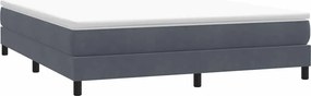 vidaXL Box Spring Κρεβάτι χωρίς στρώμα Σκούρο γκρι 180x220 cm Velvet