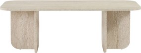 Τραπεζάκι σαλονιού Becaj Megapap χρώμα travertine 120x60x41,4εκ.