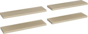 vidaXL Ράφια Τοίχου 4 τεμ. Χρώμα Δρυός 90x23,5x3,8 εκ. MDF
