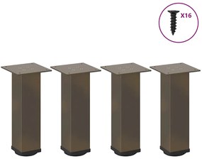 vidaXL Πόδια Τραπεζιού Σαλονιού 4 τεμ. Φυσικό Ατσάλι 42-44 εκ. Ατσάλι