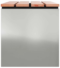 vidaXL Παγκάκι κήπου Ασημί 100 x 40 x 43 εκ Γαλβανισμένος χάλυβας