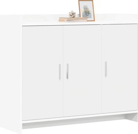 vidaXL Πλαϊνό γραφείο Λευκό 98,5 x 33 x 80 εκ Επεξεργασμένο Ξύλο