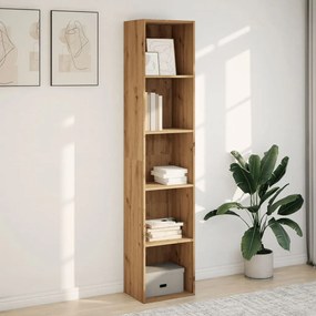 Βιβλιοθήκη Αρτισιανή Δρυς 40x30x189 εκ. από Επεξεργασμένο Ξύλο 857893