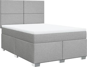 vidaXL Κρεβάτι Boxspring με Στρώμα Αν. Πράσινο 160x200εκ Υφασμάτινο