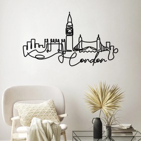 Decorative Metal Wall Accessory London Black