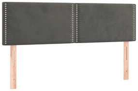 Κεφαλάρι Κρεβατιού LED Σκούρο Γκρι 144x5x78/88 εκ. Βελούδινο 3121521