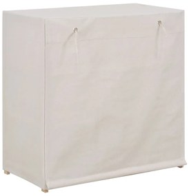 vidaXL Παπουτσοθήκη με Κάλυμμα Λευκή 79 x 40 x 80 εκ. Υφασμάτινη